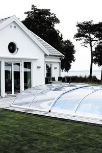 low swimming pool enclosure