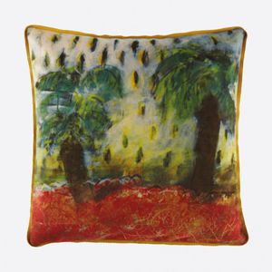 square cushion / rectangular / nature pattern / fabric