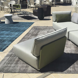 contemporary fireside chair / fabric / modular / outdoor