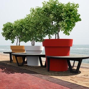 public bench with integrated planter 1