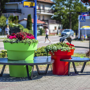 contemporary public bench