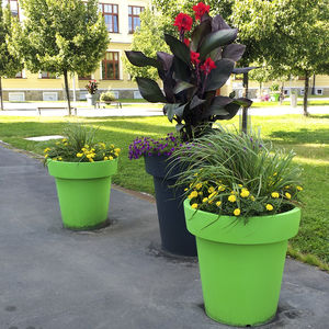 Polyethylene plant pot - Gianto 120 - Terra Group - round / for public ...