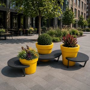 contemporary public bench
