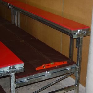 wooden stadium seating