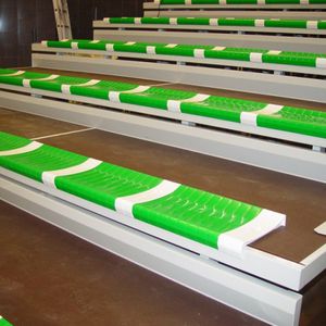 wooden stadium seating