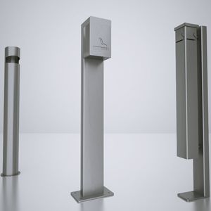 pedestal ashtray / stainless steel / for outdoor use / for public spaces