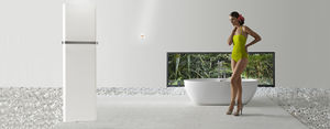 electric towel radiator / thermal fluid / steel / contemporary