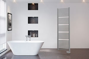 electric towel radiator / thermal fluid / metal / contemporary