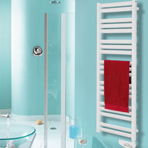 electric towel radiator / thermal fluid / metal / contemporary