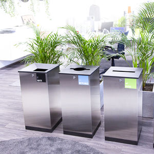 public trash can / stainless steel / galvanized steel / recycling