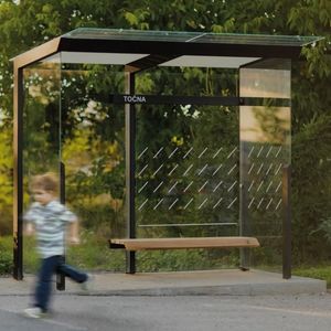 glass bus shelter