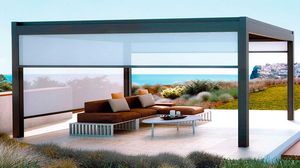self-supporting pergola / wall-mounted / aluminum / extruded aluminum