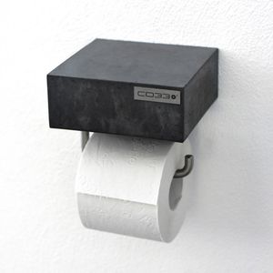 wall-mounted toilet roll holder / stainless steel / concrete / for hotel