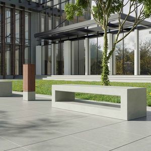 contemporary public bench