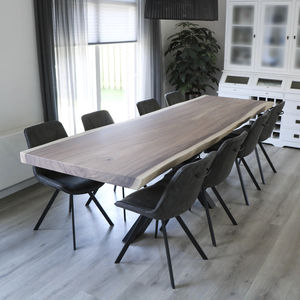 Contemporary dining table - Kauri - Unik - solid wood / epoxy ...