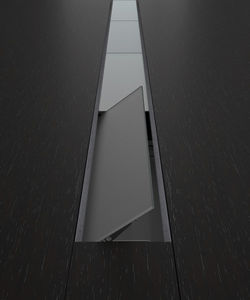 contemporary boardroom table / MDF / wood veneer / steel