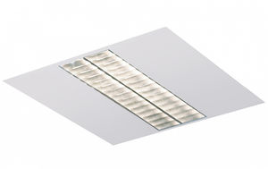 recessed ceiling light fixture / LED / square / glass