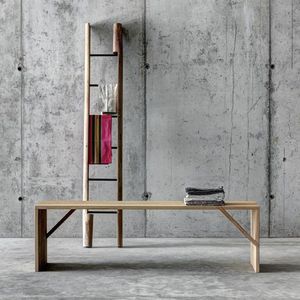 contemporary bench / solid wood