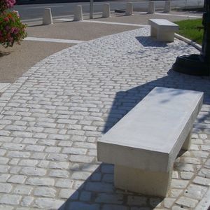 contemporary public bench