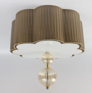 traditional ceiling light / fabric / LED / home