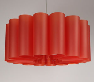 pendant lamp / contemporary / polycarbonate / red