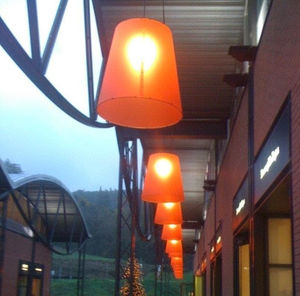 pendant lamp / contemporary / polycarbonate / outdoor