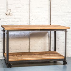commercial trolley / wooden / steel