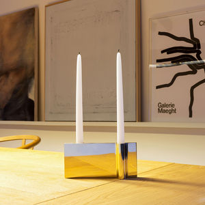 polished stainless steel candle holder 1