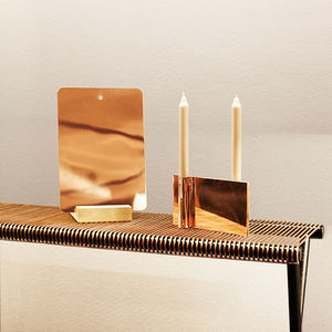 copper candle holder
