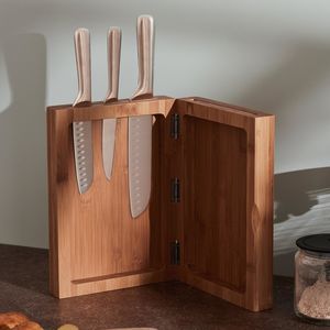 bamboo knife block