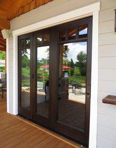 entry door / swing / folding / wooden