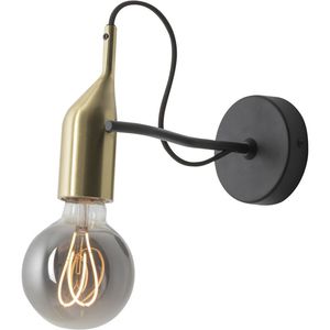vintage wall light / brushed brass / LED