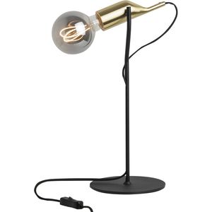 table lamp / vintage / brushed brass / LED