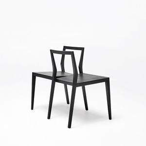 contemporary chair / conversation / oak / walnut