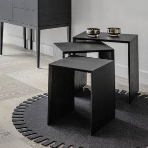 contemporary nesting tables / oak / walnut / ash