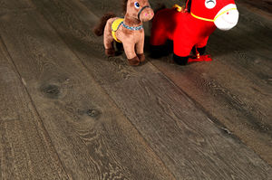 engineered parquet floor / glued / oak / tile