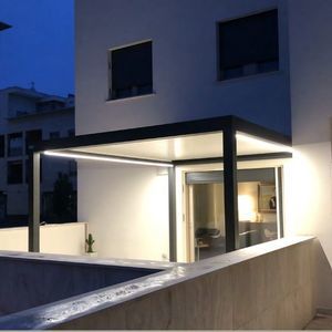 wall-mounted pergola