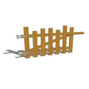 playground fence / louvered / wooden