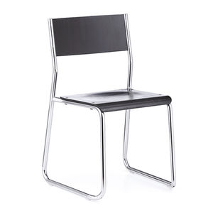 contemporary conference chair / upholstered / stackable / sled base