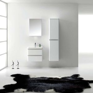wall-hung washbasin cabinet / stone resin / contemporary / with drawers