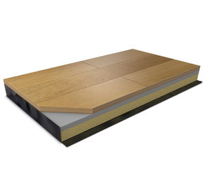 floating sprung dance floor / wooden / for permanent installation / shock absorption