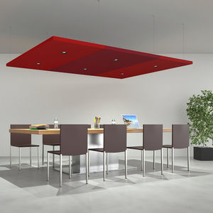 ceiling acoustic panel / metal / decorative / colored
