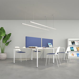 desk mounted office divider / in acoustic fabric / soundproofed / modular