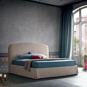 double bed / traditional / upholstered / with upholstered headboard