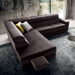 corner sofa / contemporary / fabric / 3-seater