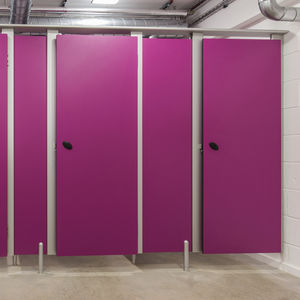 public washroom toilet cubicle / stainless steel / aluminum