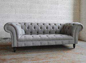 Chesterfield sofa - GRANDE MAYFAIR - Abode Sofas - black / leather / 4 ...