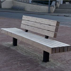 contemporary public bench