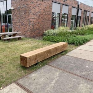 contemporary public bench