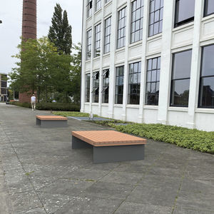 double-sided public bench